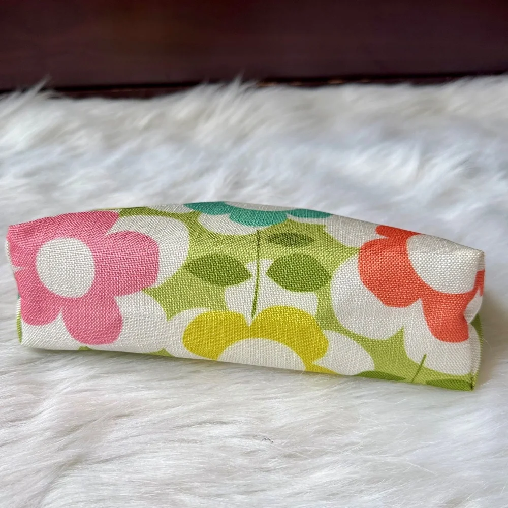 Clinique Retro Floral Cosmetic Pouch Zipper‎ Bag